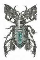 Beatle insect tattoo design idea