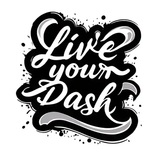 "live your dash" live your dash tattoo design idea