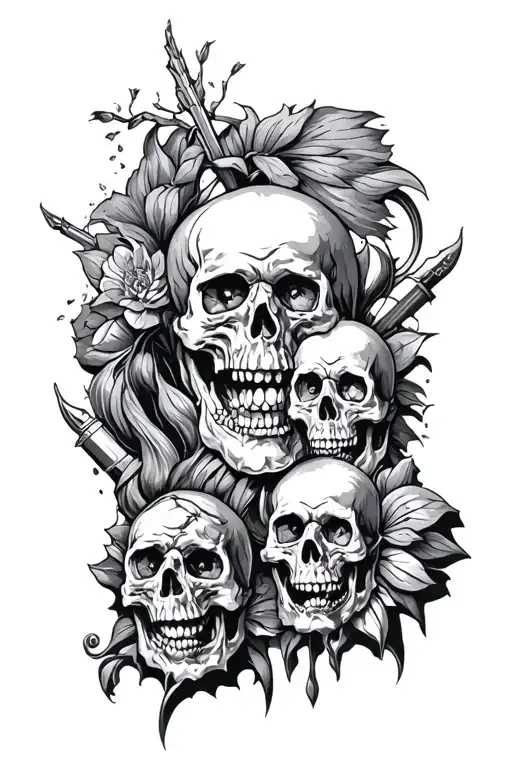 life, death, strong, survival, family,fighter tattoo design idea