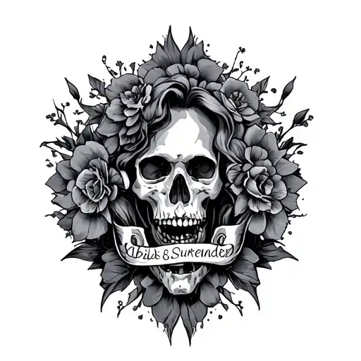 Abide & Surrender tattoo design idea
