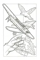 hand carpentry plane tattoo design idea