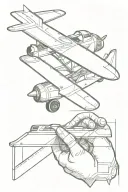 hand carpentry plane tattoo design idea