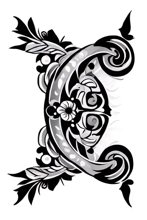 japanese art, mandala, maori and pink floyd tattoo design idea