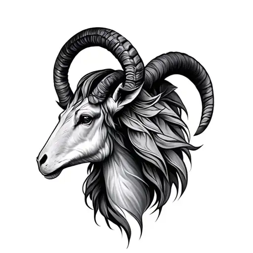Christian, capricorn tattoo design idea