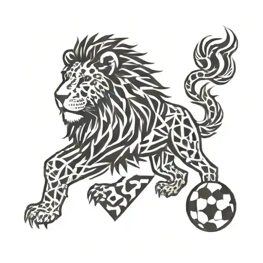 lion and galatasaray football tattoo tattoo design idea