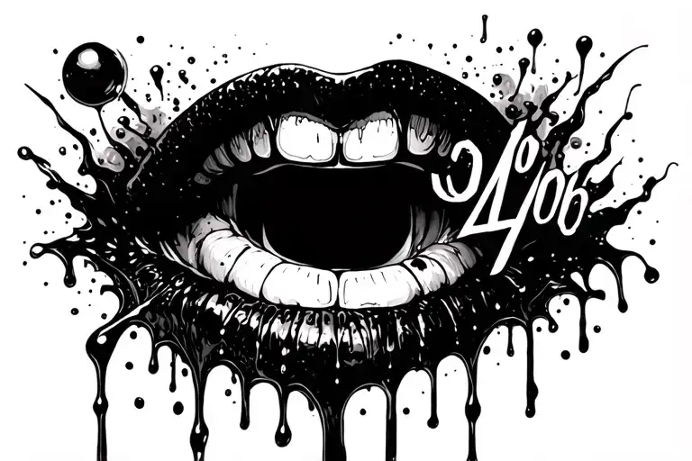 1% Better Everyday looking like dripping ink tattoo design idea