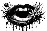 1% Better Everyday looking like dripping ink tattoo design idea