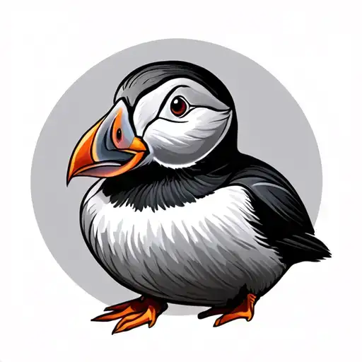 puffin   tattoo design idea