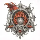 karlach baldur's gate opening tattoo design idea