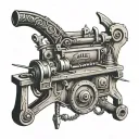 Carpenter tools forming tattoo design idea