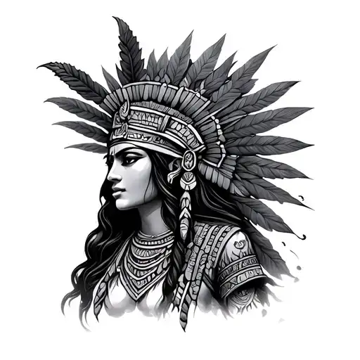 inca goddess tattoo design idea
