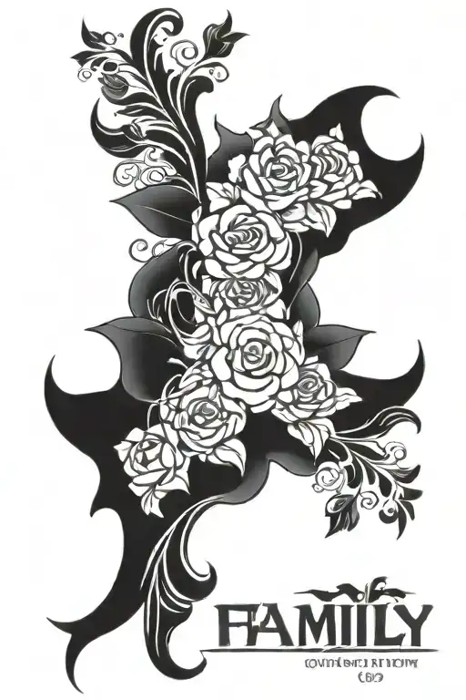 Family appreciation tattoo with a respect tattoo design idea