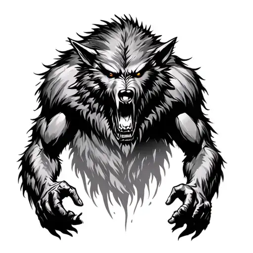 Werewolf tattoo design idea