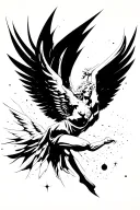 Falling Icarus falling tattoo design idea