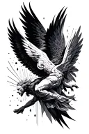 Falling Icarus falling tattoo design idea