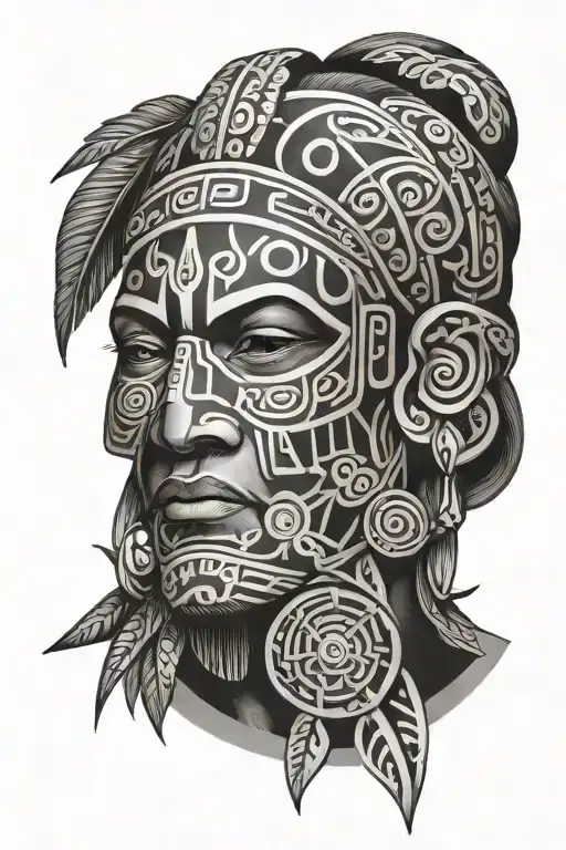 Puerto Rican Taino tribal tattoo tattoo design idea
