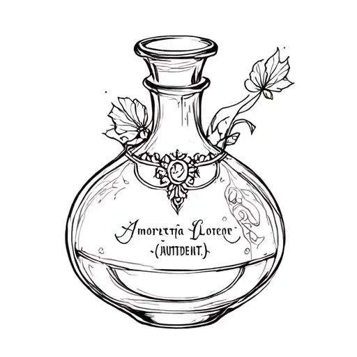 Amortentia (love) potion (from Harry Potter) tattoo design idea