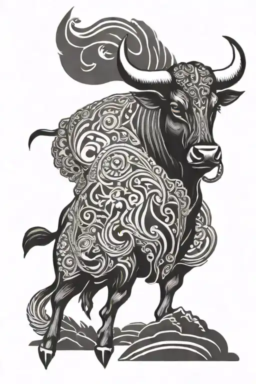 Spanish island outline . Spanish bull . indalo symbol tattoo design idea