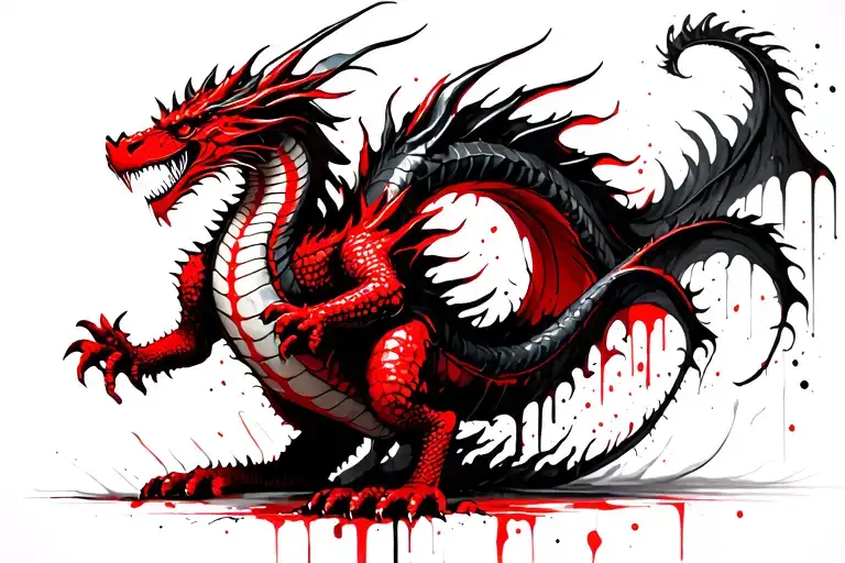 bailey as a dragon wrapped tattoo design idea
