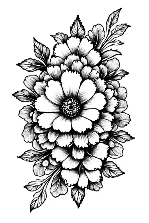 Surrounded lace and lis flower tattoo design idea