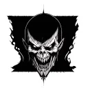 Evil Scary tattoo design idea