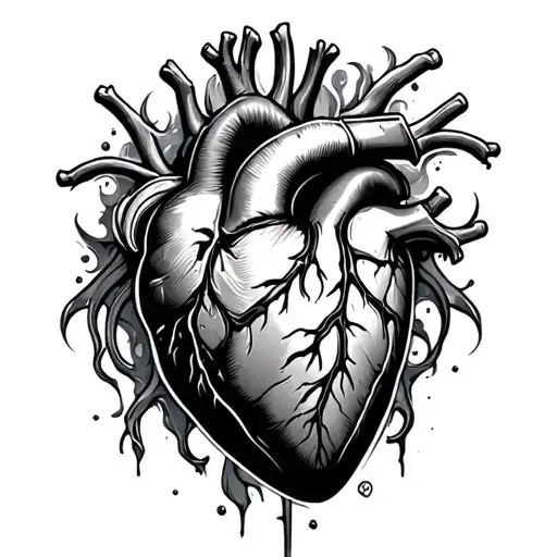 Heart Attack tattoo design idea