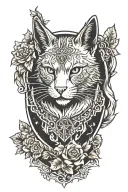witcher school sign cats tattoo design idea