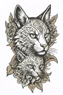 witcher school sign cats tattoo design idea
