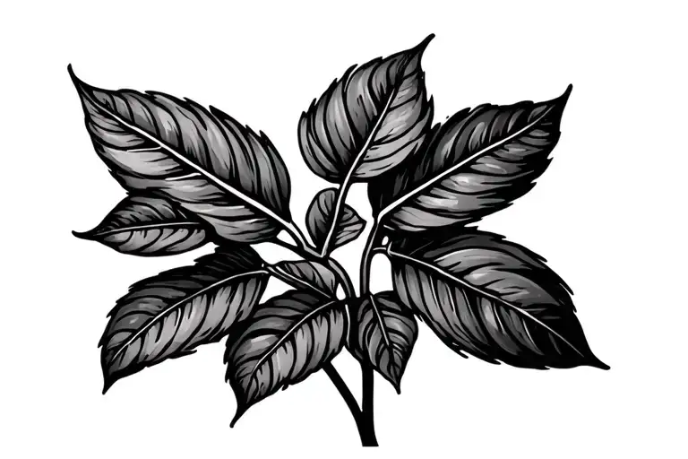 minimalist small fine line plant with three leaves in soil tattoo tattoo design idea