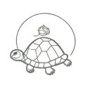 turtle with pece sign as a shell  tattoo design idea