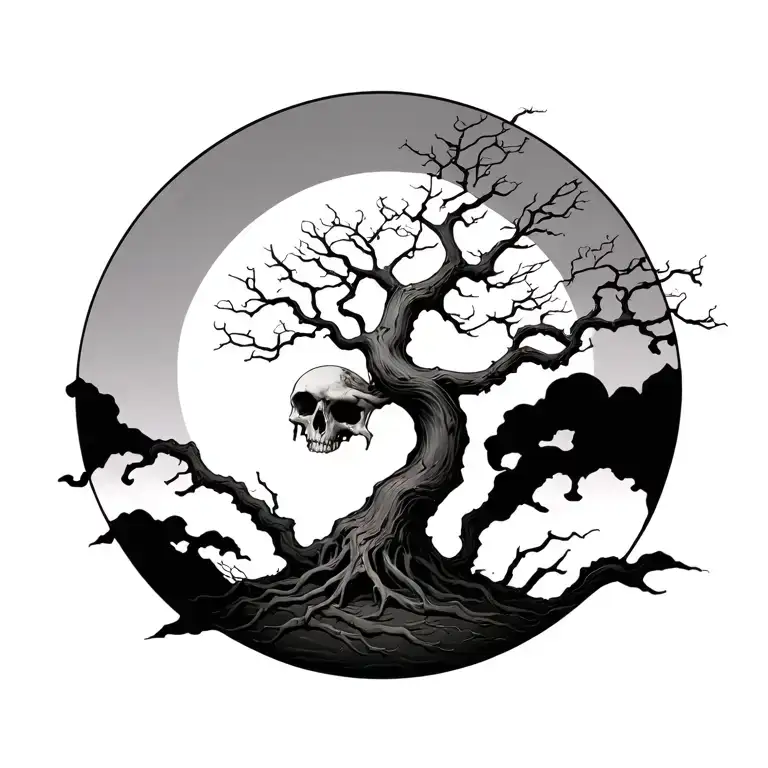poison tree tattoo design idea