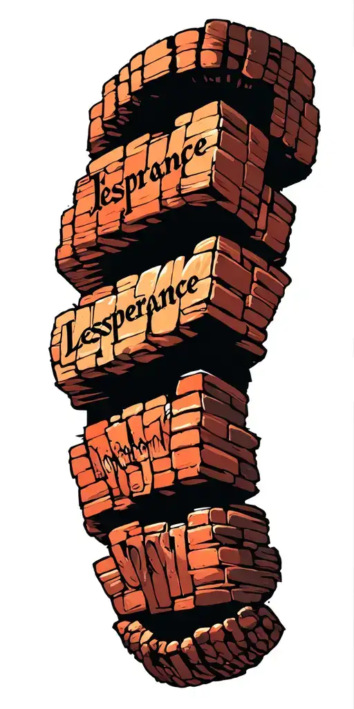 "Lesperance " wall of brick tattoo design idea