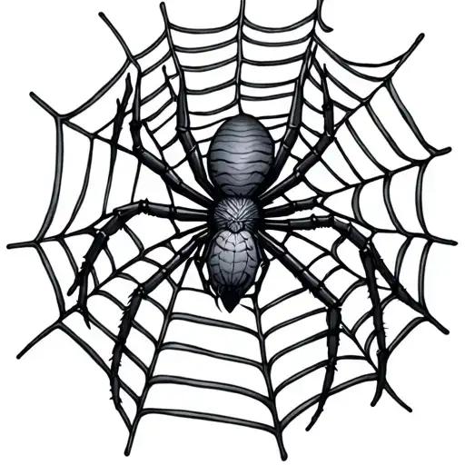 Elbow Spider Web tattoo design idea