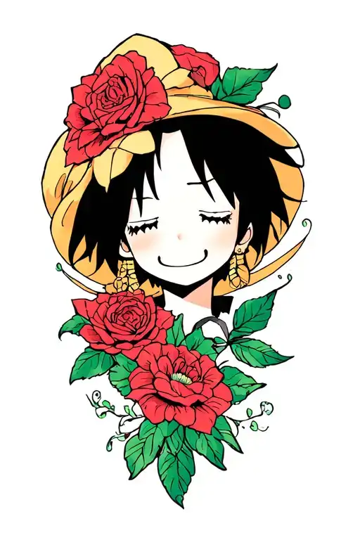 one piece anime tattoo design idea