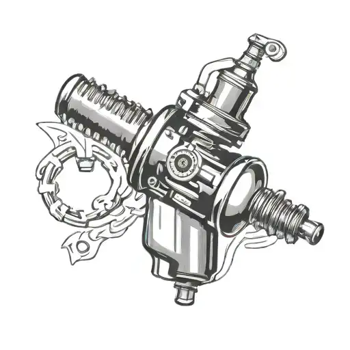 spark plugs nitrous bottle turbo tattoo design idea