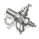 spark plugs nitrous bottle turbo tattoo design idea
