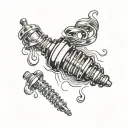 spark plugs nitrous bottle turbo tattoo design idea