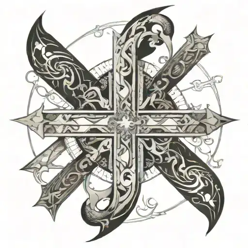 leviathan cross tattoo design idea