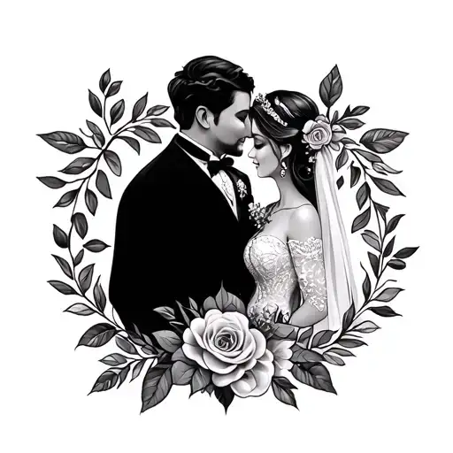 Wedding Anniversary tattoo design idea
