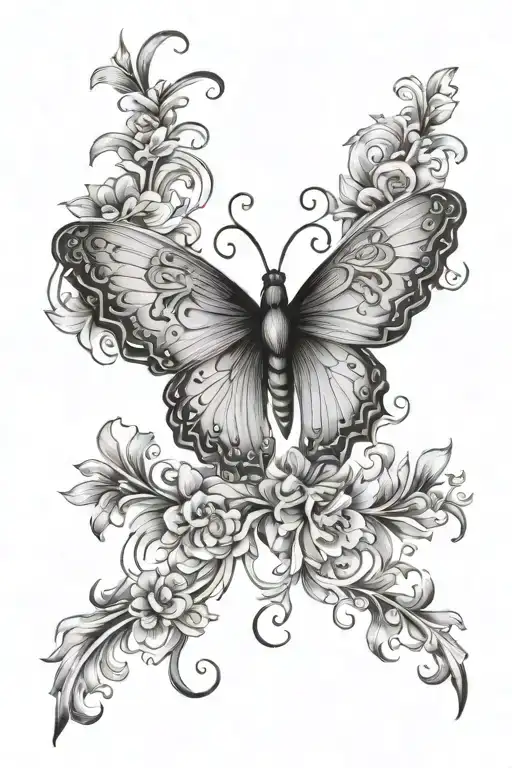 tattoo on the back, not too busy, quite feminine tattoo design idea