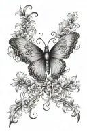 tattoo on the back, not too busy, quite feminine tattoo design idea