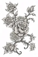 tattoo on the back, not too busy, quite feminine tattoo design idea