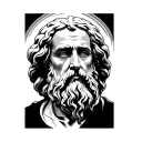 minimalistic tattoo of socrates thinking intelligence power tattoo design idea