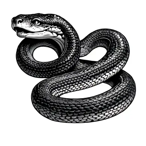 Snake Around Neck tattoo design idea