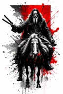 john wick riding gandalf tattoo design idea