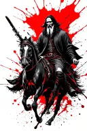john wick riding gandalf tattoo design idea