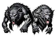 Werewolves tattoo design idea