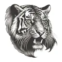 tiger face tattoo design idea