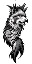 Eagle, Wolf, Lion tattoo design idea