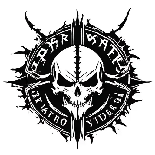 darksiders death logo tattoo design idea